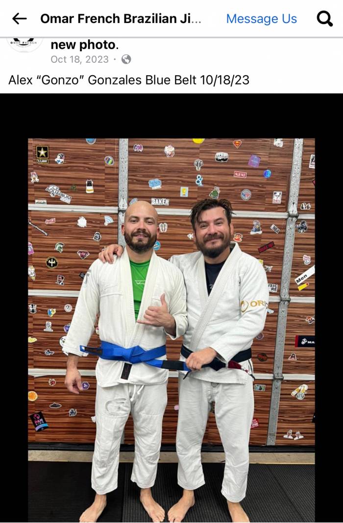 Blue belt · October 1, 2023 · Promoted by Omar French