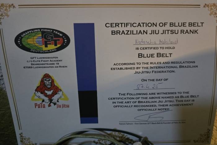 Blue belt · April 27, 2025 · Promoted by Patrick Talmon