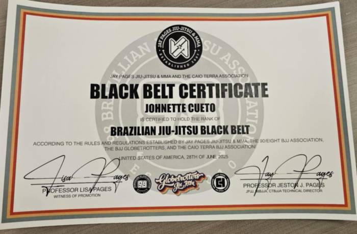 Black belt · June 28, 2025 · Promoted by Jeston Pages