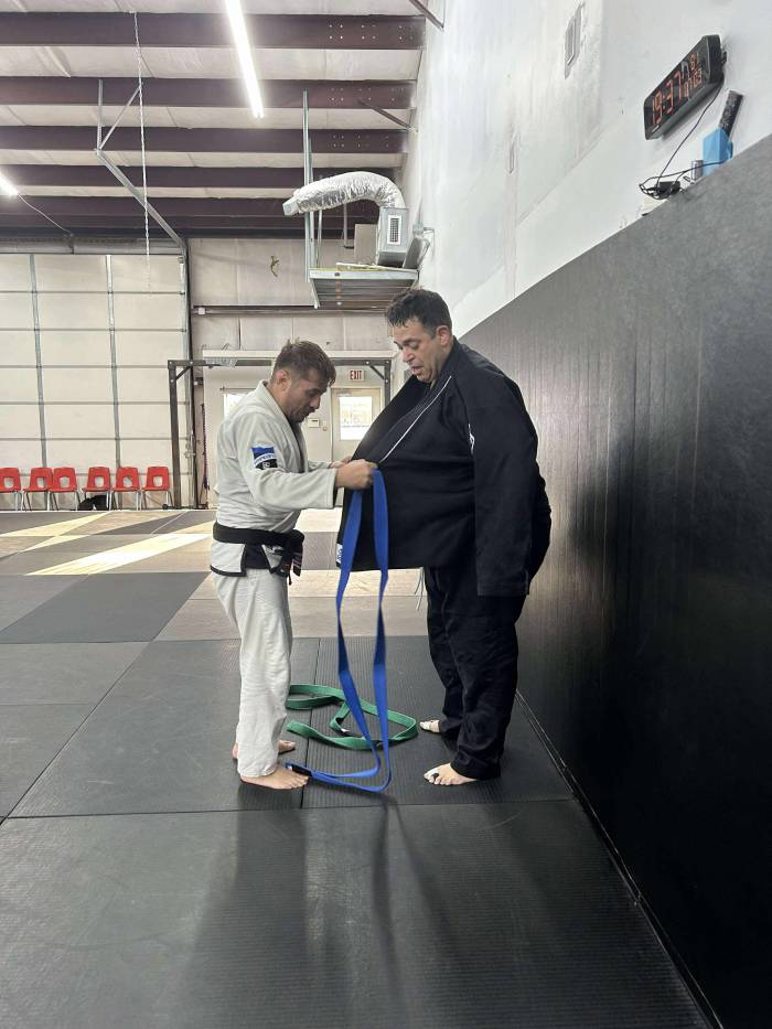 Blue belt · July 3, 2025 · Promoted by Omar French
