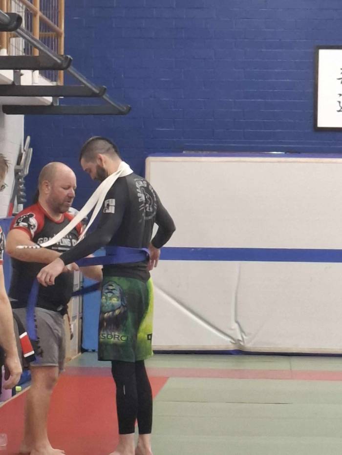 Blue belt · May 4, 2025 · Promoted by Luke Gooding