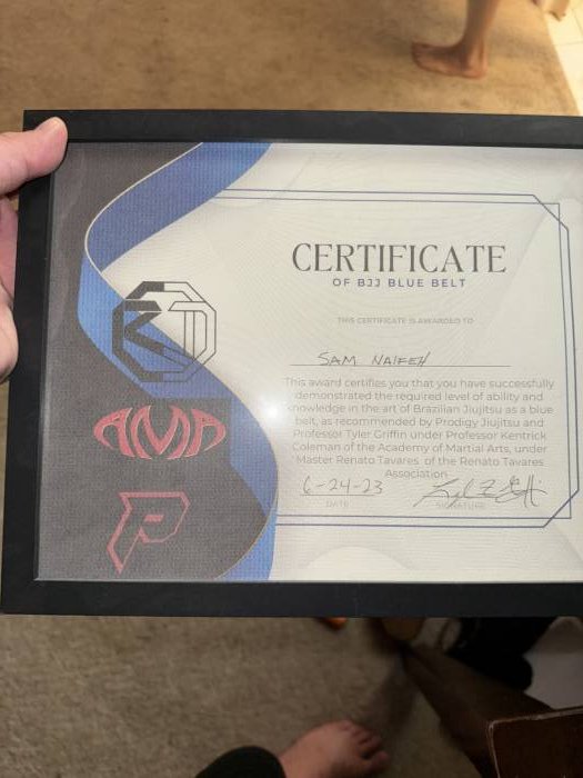 Blue belt · June 24, 2023 · Promoted by Tyler Griffin
