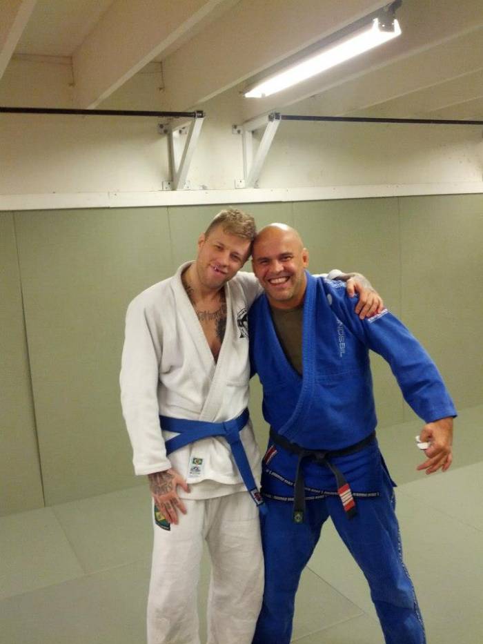 Blue belt promotion, 18 september 2012 with Prof Marcelo Yogui