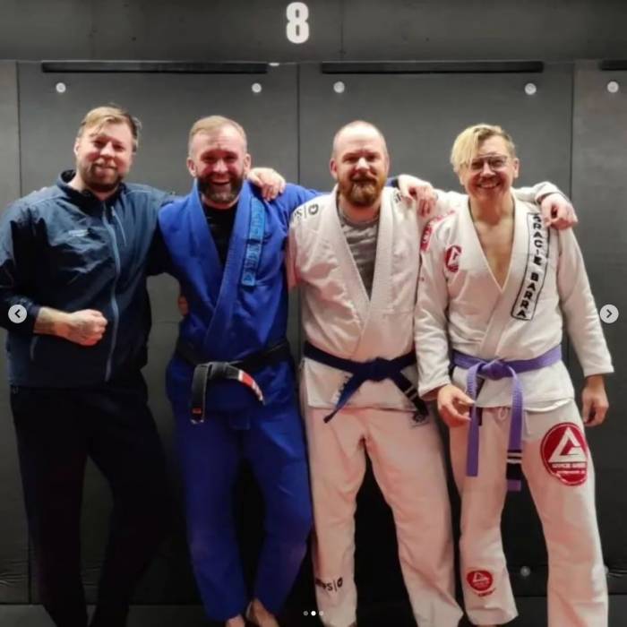 Me with my coach and trainer Andreas Widen and friends Johan and Måns.