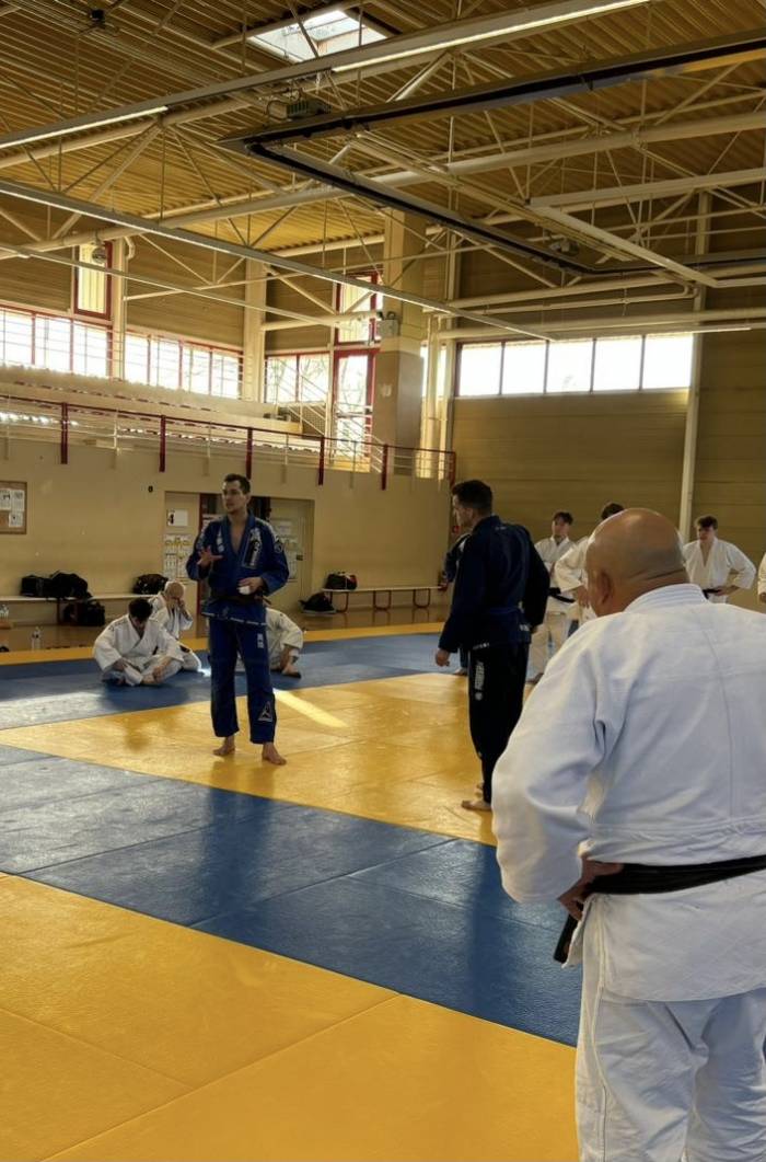 Giving a bjj and Ne-Waza rules seminar at the Judo Regional Dojo in La Rochelle oct 2024