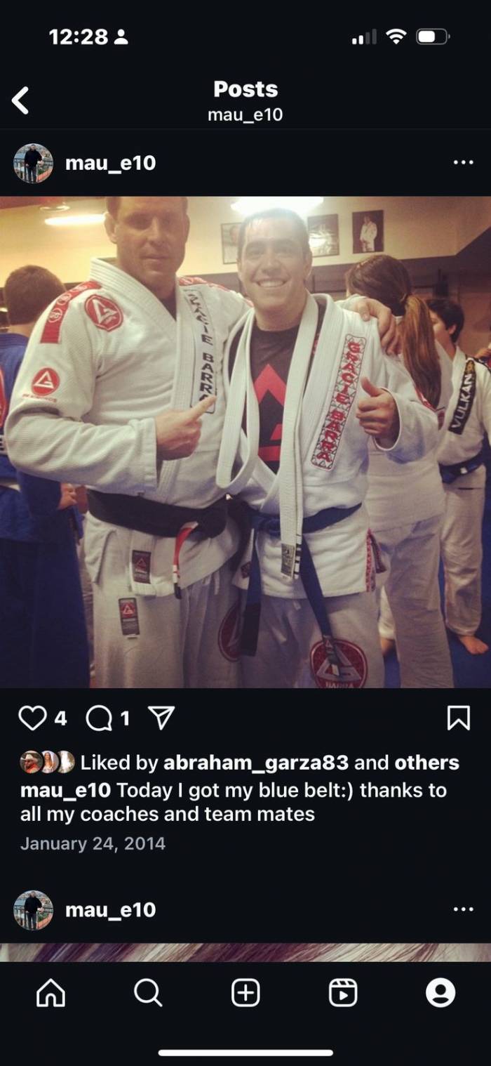 Blue belt · January 24, 2014 · Promoted by Tyler Bosard