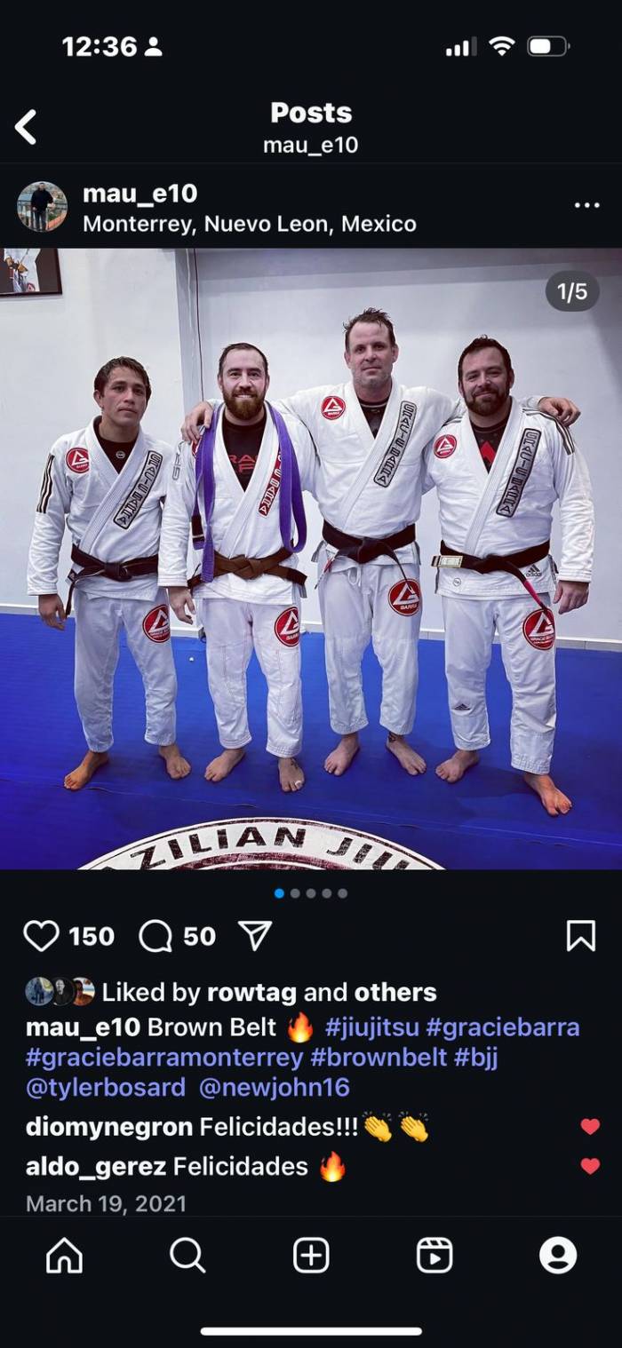 Brown belt · March 19, 2021 · Promoted by Tyler Bosard