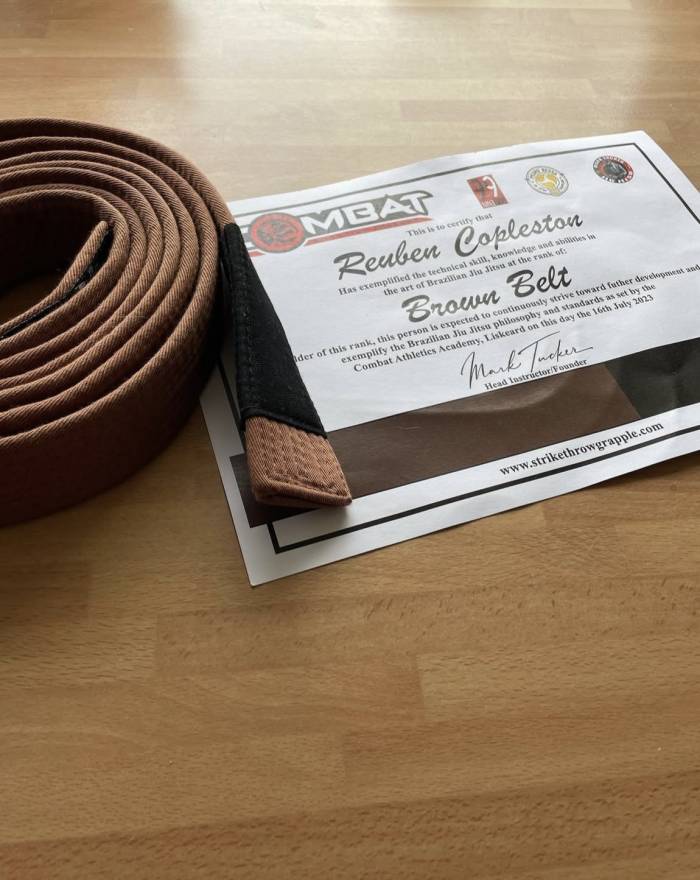 Brown belt · July 16, 2023 · Promoted by Mark Tucker