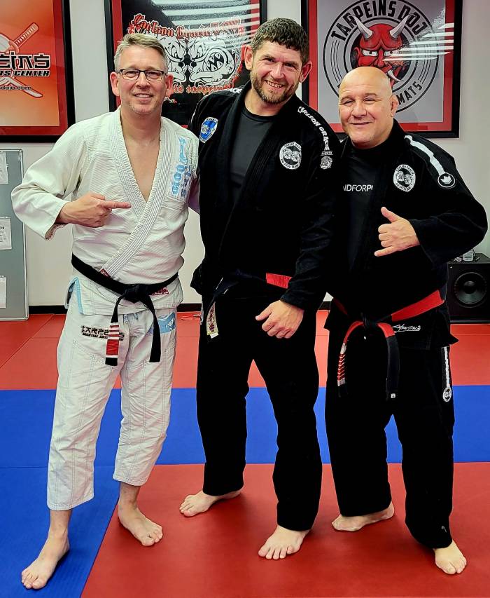 With Travis Tarpein and  Carlson Gracie Jr.