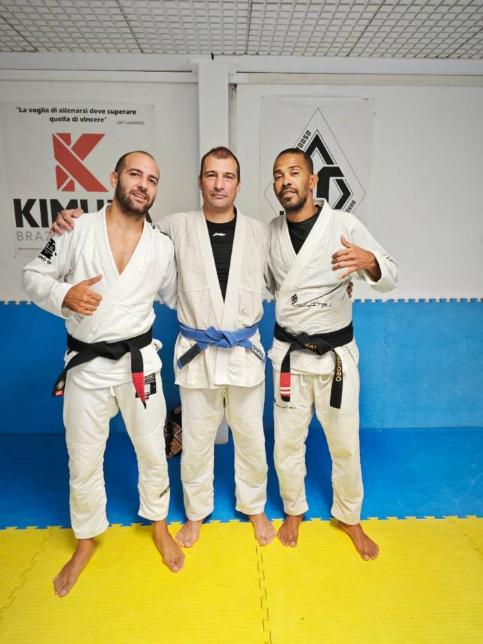 Kimura August 2023: with coaches Jaime Cardoso and Andrea Martinelli
