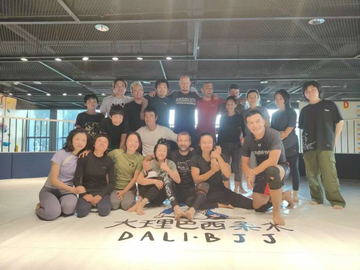 Our lovely team (part of it...), June 2025, class led by our friend Bagher from China Catch Wrestling (red t-shirt)