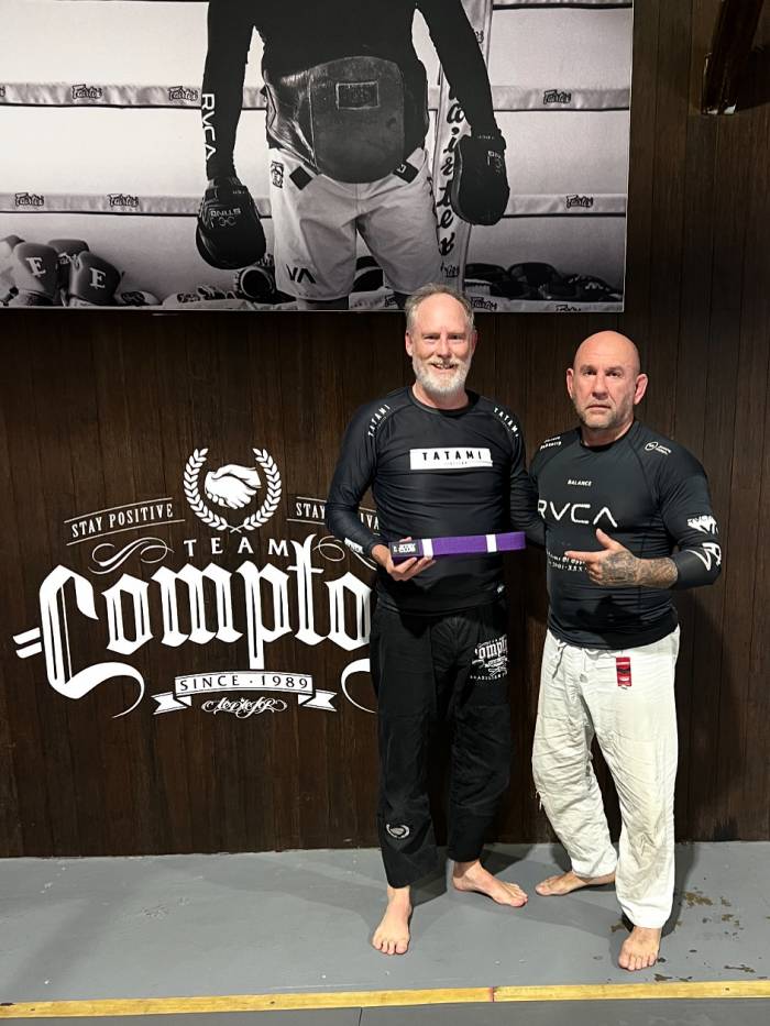 Purple belt · August 4, 2025 · Promoted by Steve Compton