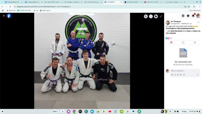Purple belt · April 7, 2016 · Promoted by Fabricio Menna   ( Black belt under Roberto Godoi G13)