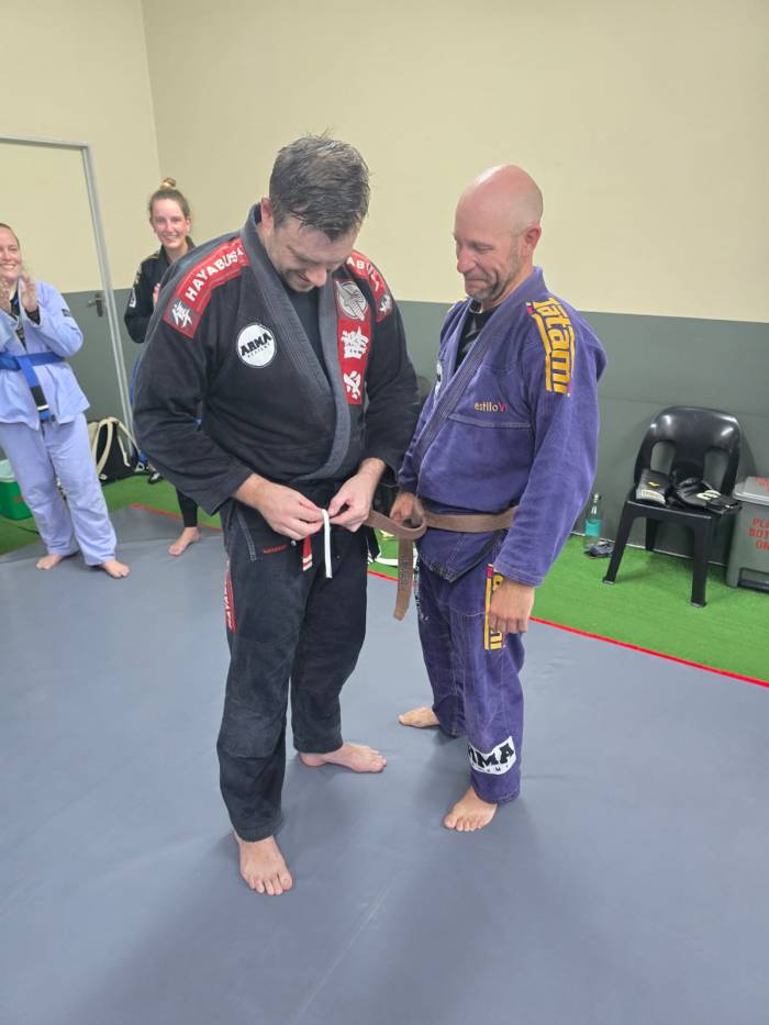 Brown belt · January 25, 2024 · Promoted by Neville Heath