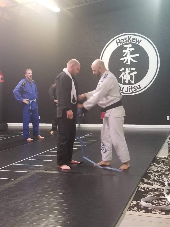 Blue belt · April 26, 2018 · Promoted by Professor jon haskew