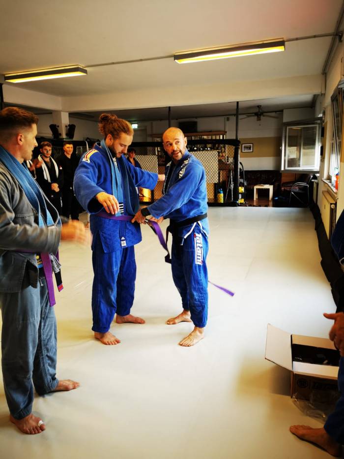 Purple belt · August 20, 2025 · Promoted by Mike Hartmann