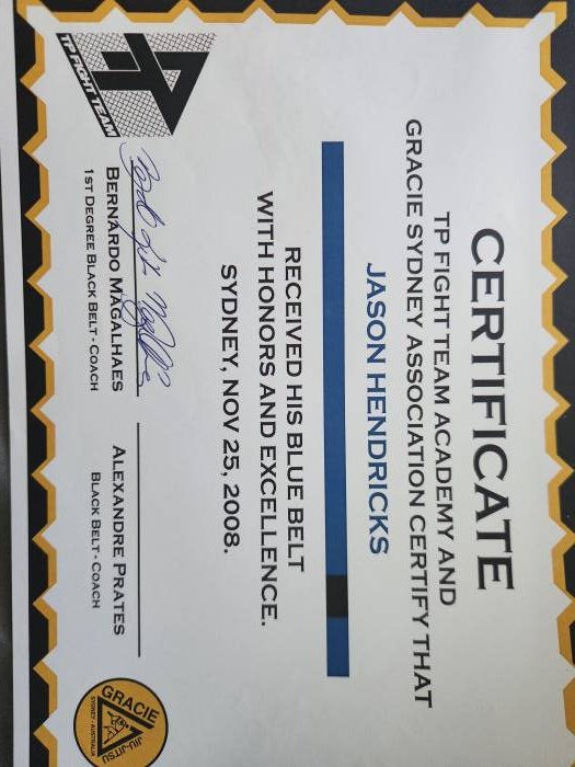 Blue belt · November 5, 2008 · Promoted by Bernado "trekko" magalaes