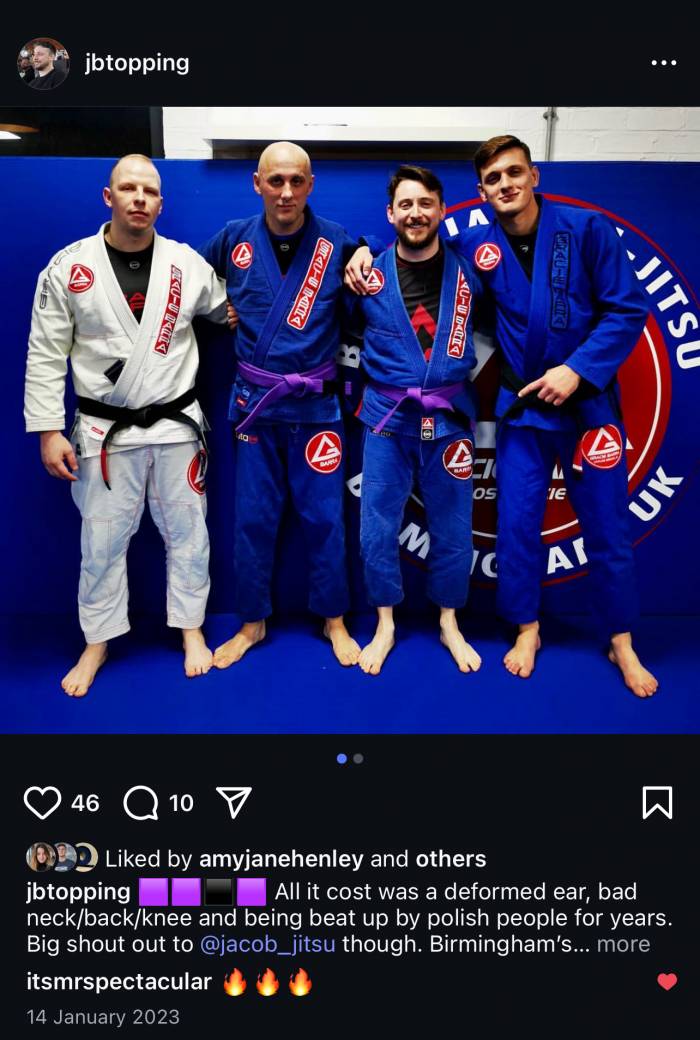 Purple belt · January 14, 2023 · Promoted by Braulio Estima