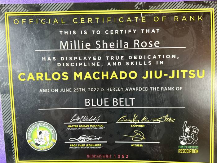 Blue belt · June 25, 2022 · Promoted by Bradley Lehuta