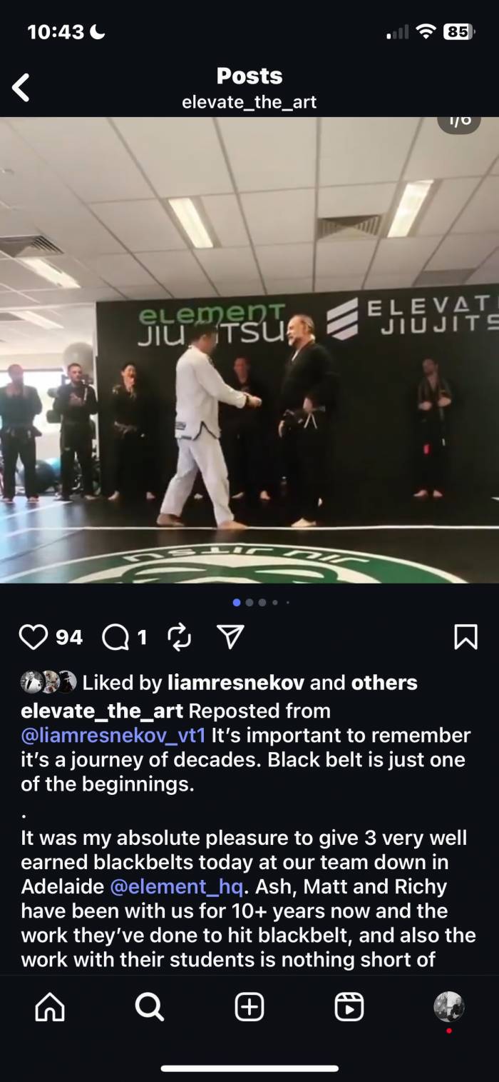 Black belt · March 22, 2022 · Promoted by Liam Resnekov