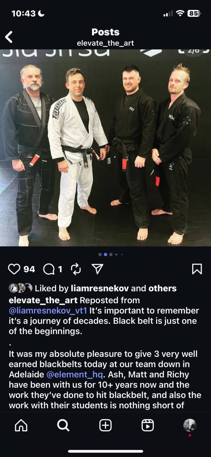 Black belt · March 22, 2022 · Promoted by Liam Resnekov