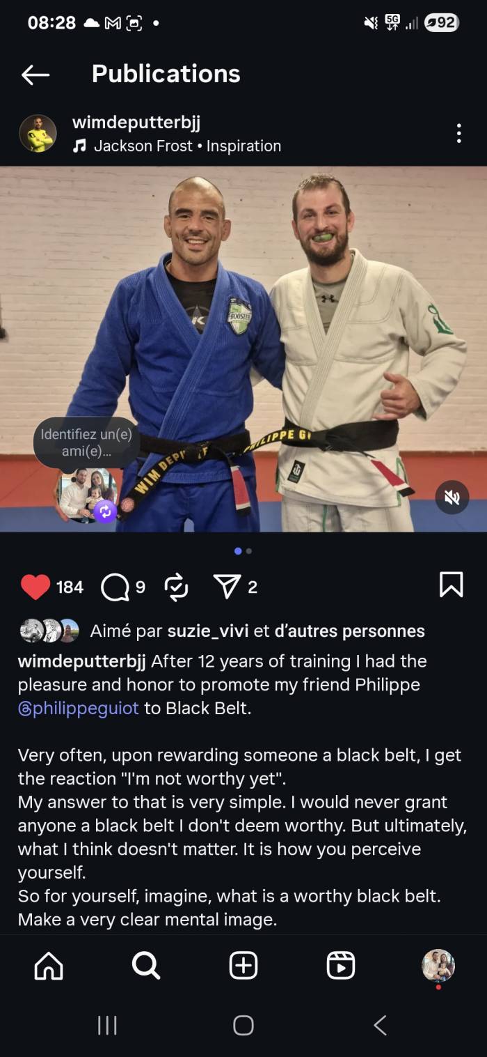 Black belt · September 6, 2025 · Promoted by Wim Deputter