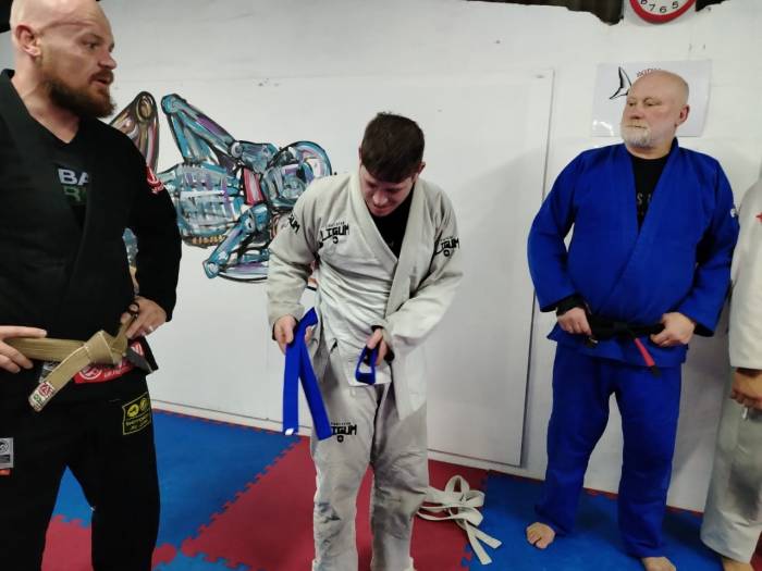 Blue belt · August 28, 2025 · Promoted by Jakobus Du Plessis Vosloo