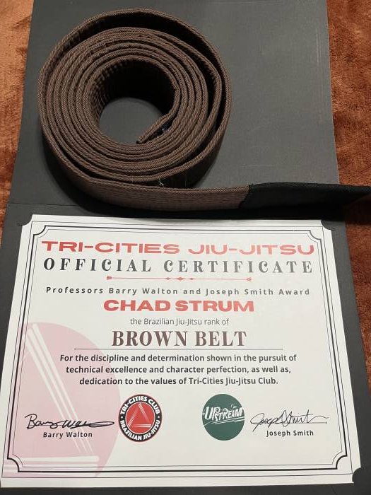 Brown belt · September 18, 2025 · Promoted by Barry Walton