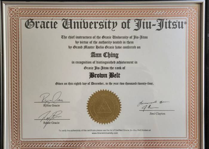 Brown belt · December 8, 2024 · Promoted by Ryron Gracie