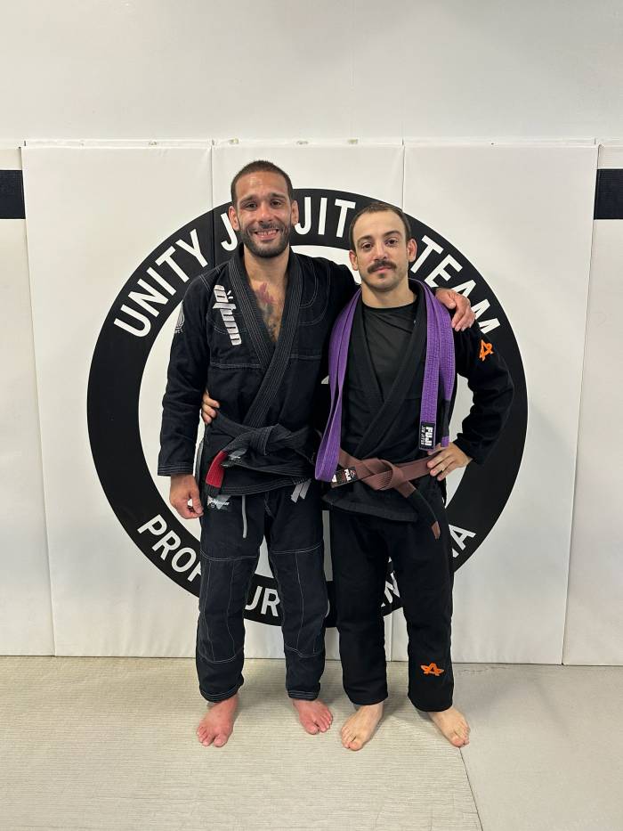 Junny and me after my promotion to brown belt