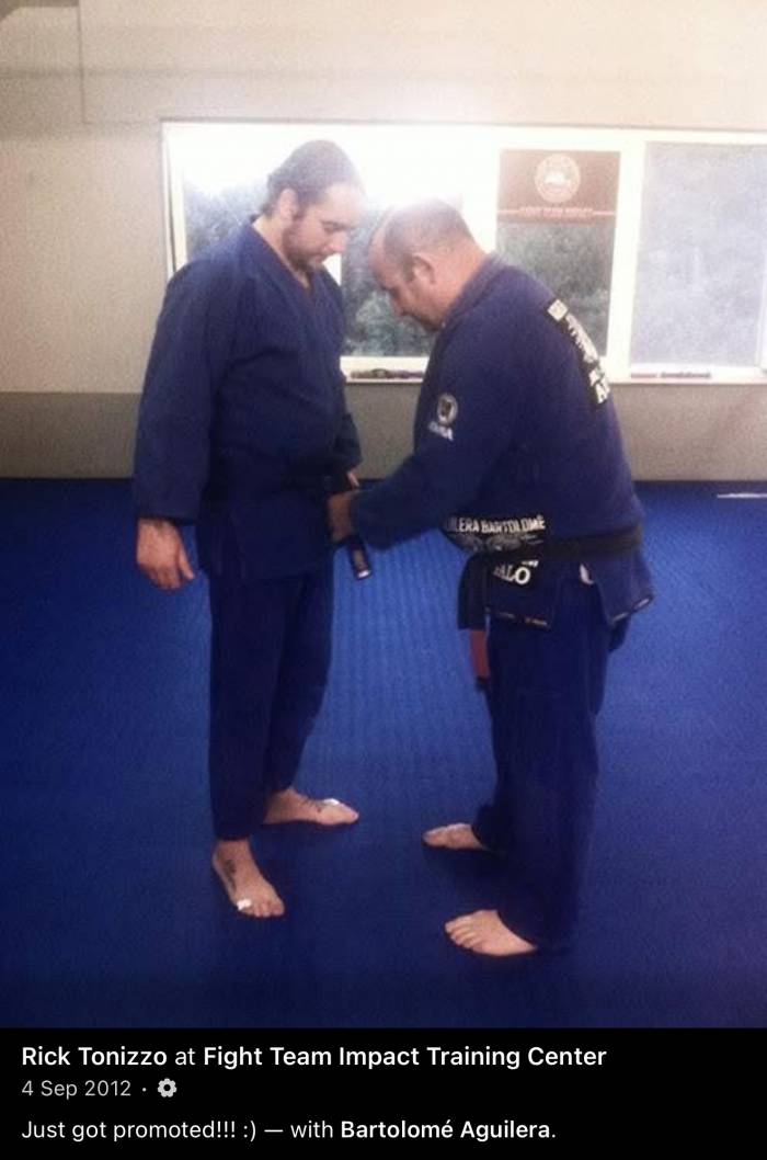 Blue belt · September 1, 2012 · Promoted by Aguilera Bartolome