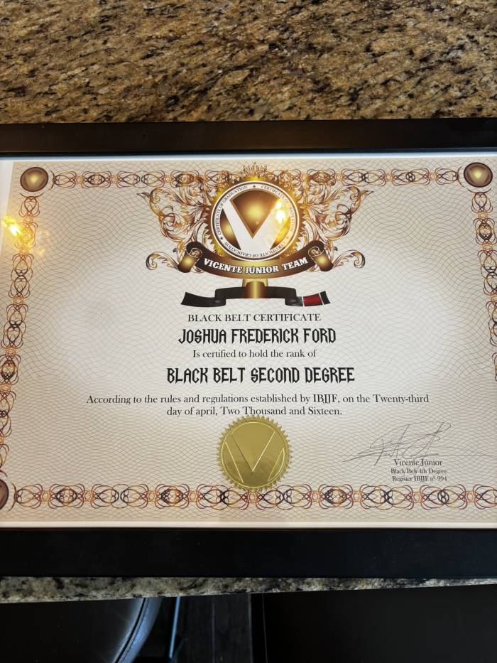 Black belt 2nd degree · April 23, 2016 · Promoted by Vicente Jr