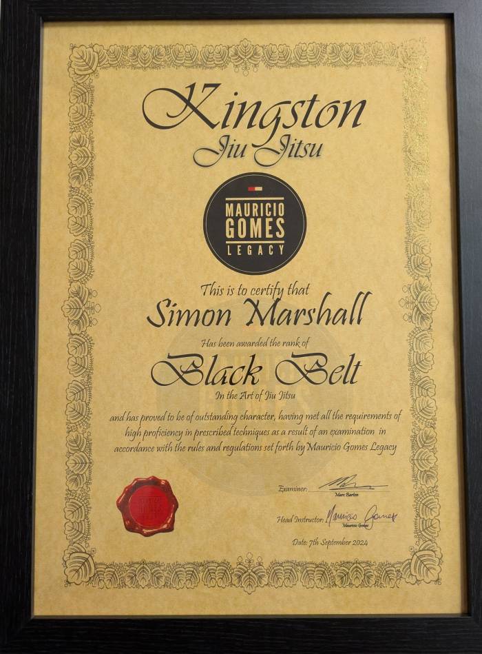 Black Belt Certificate