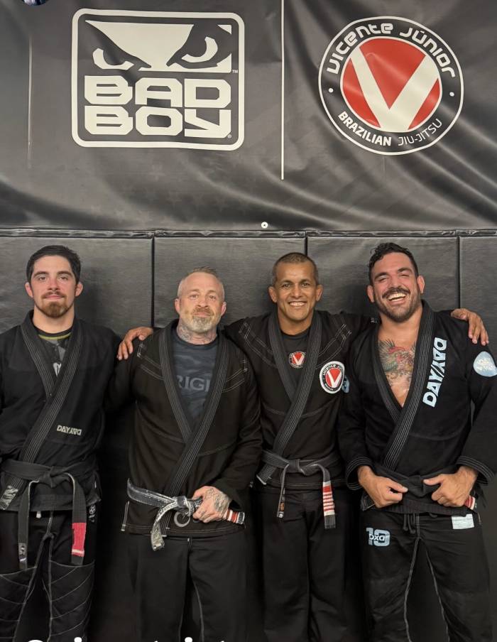 after training with professor Vicente Jr., prof. Michael Mehl, and prof. Carlos Raba. Love these guys!