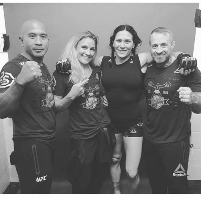 After one of Cat Zingano's UFC wins when I had the pleasure of coaching her for some fights