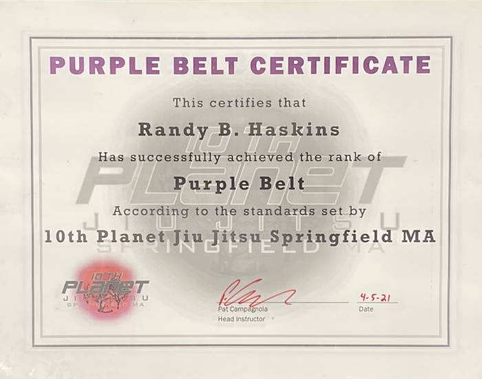 Purple Belt Certification…