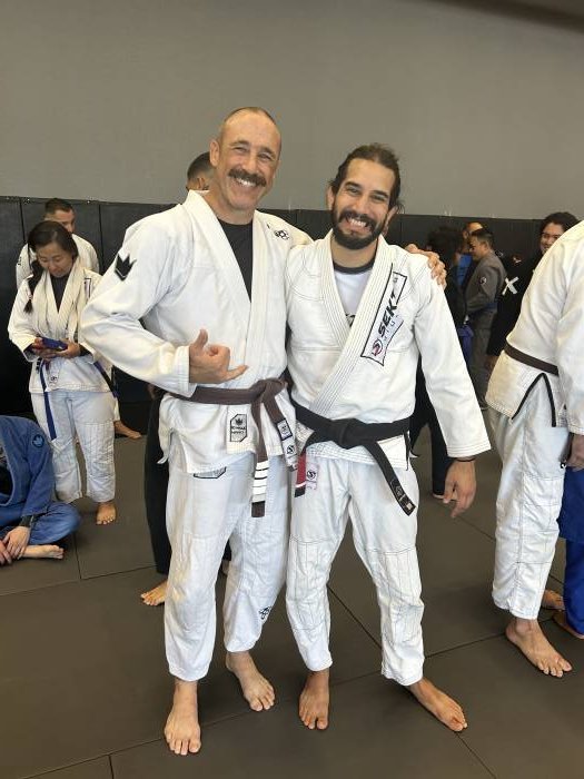 My professor wanted to give me a black belt, but decided to wait for his 2nd degree graduation in February. So, he jokingly gave me 5 stripes