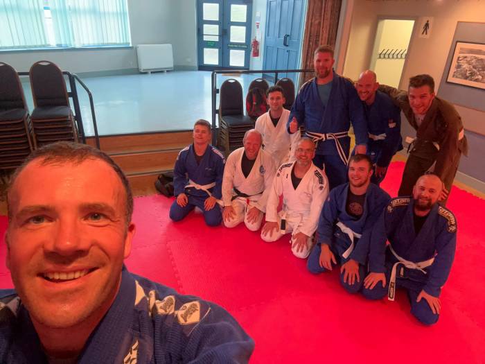 Training session in Shetland with visiting black belt Johnny Martin