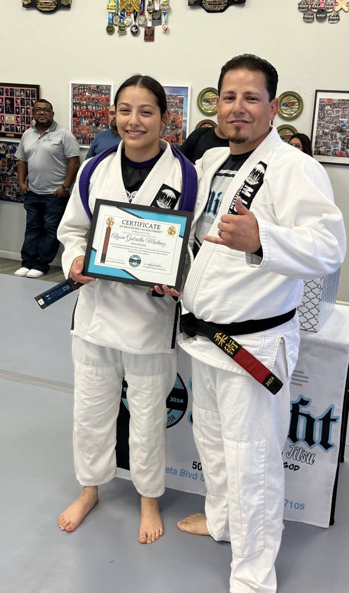 Brown belt · September 26, 2025 · Promoted by Alfonso Martinez
