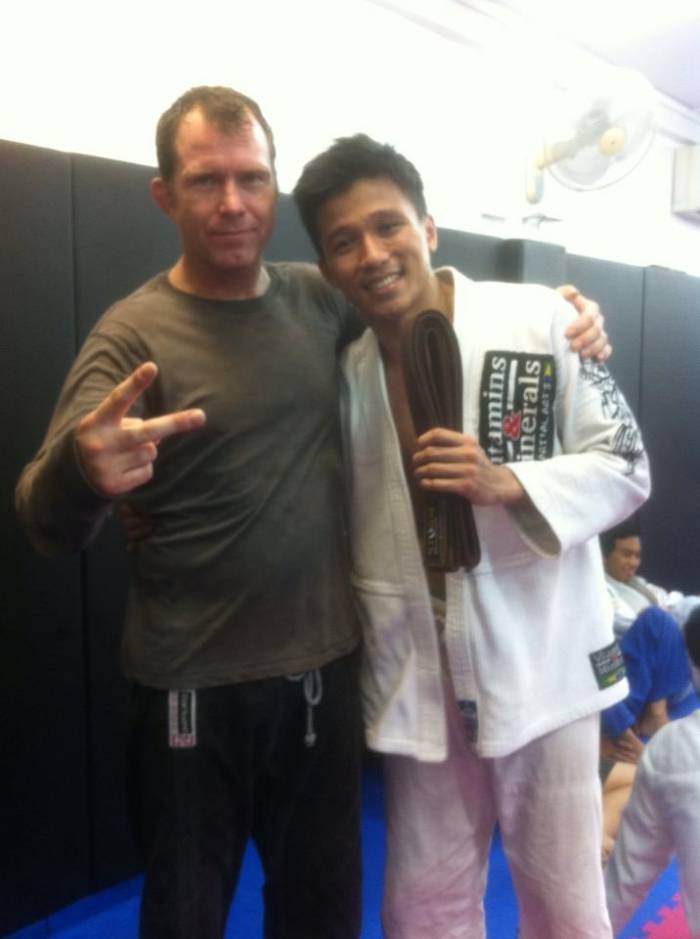 Receiving Brown belt by Chance Wanlass