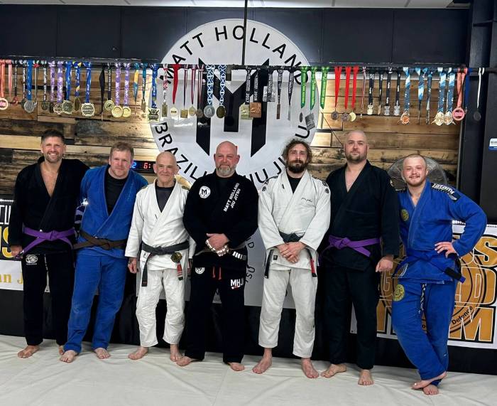 Belt promotions at the sister club in Huntly