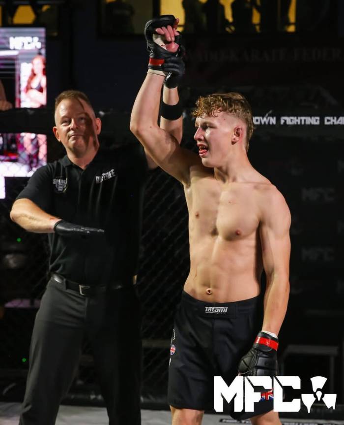 Winning first amateur MMA fight
