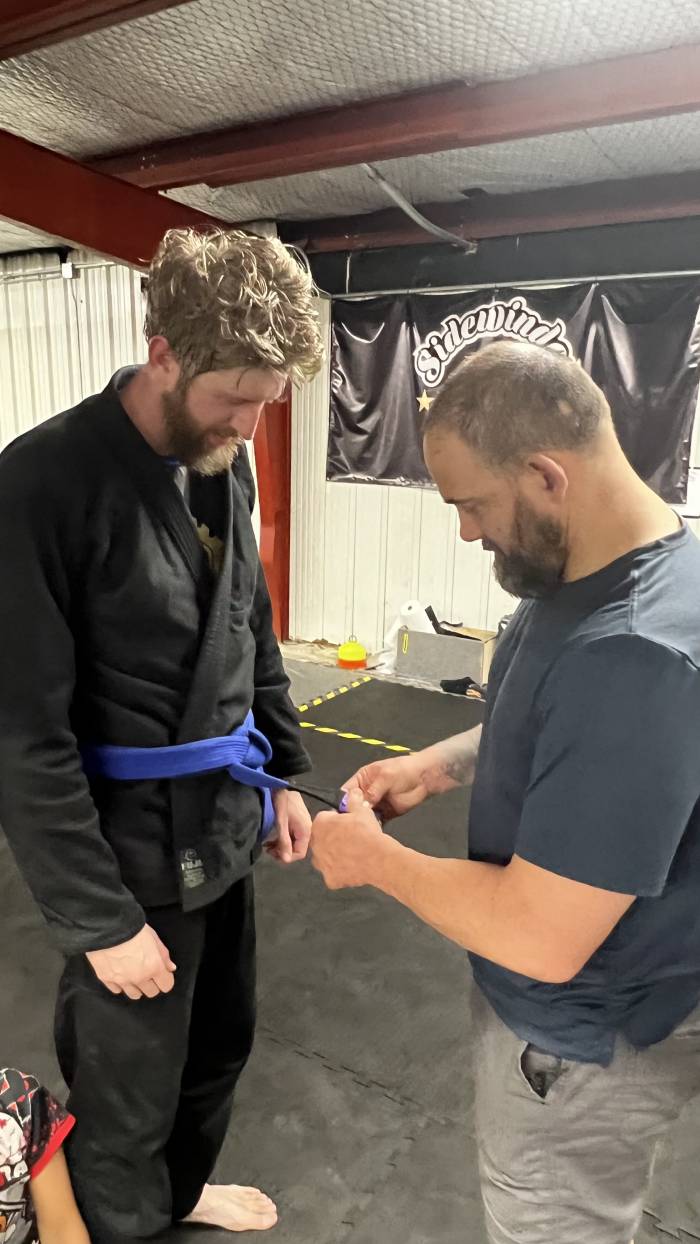 Blue belt · April 5, 2025 · Promoted by Coy Clements