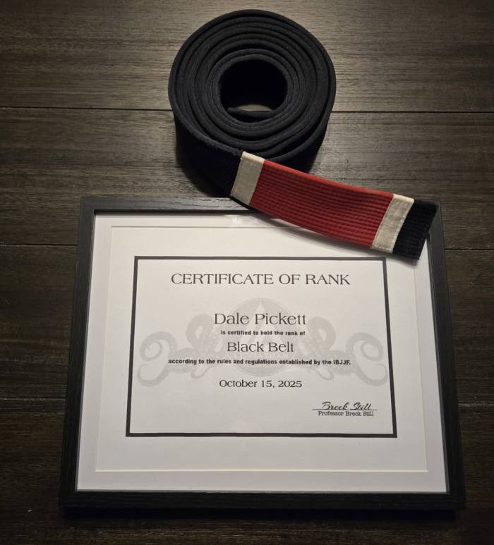 Black belt · October 15, 2025 · Promoted by Breck Still