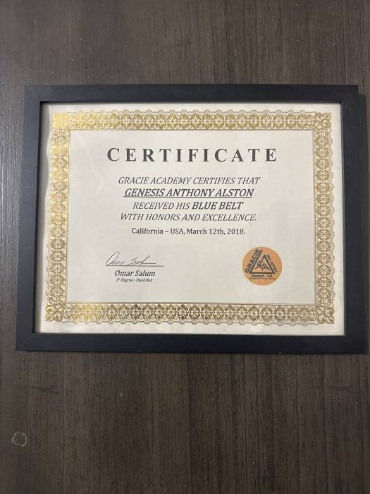 Blue belt · March 12, 2018 · Promoted by Omar Salum