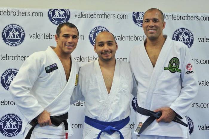 With Royler and Royce Gracie after a Seminar at Valente Brothers