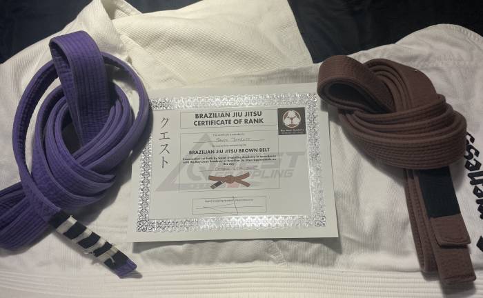 Brown belt · October 25, 2025 · Promoted by Joshua Matanane