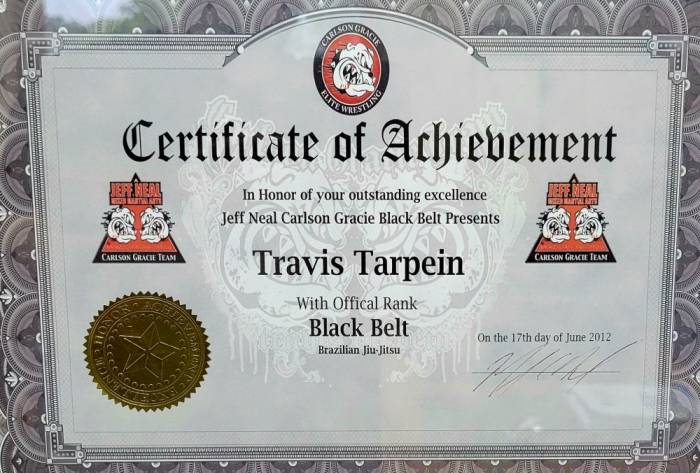 Purple belt · August 6, 2021 · Promoted by Travis Tarpein