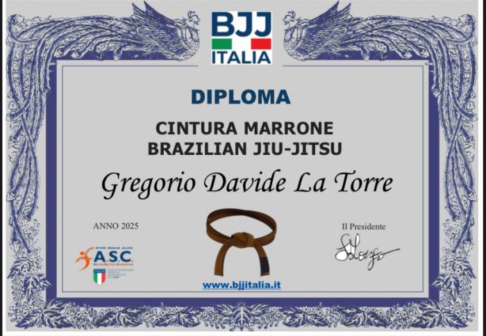 Brown belt · October 4, 2023 · Promoted by Filippo Stabile