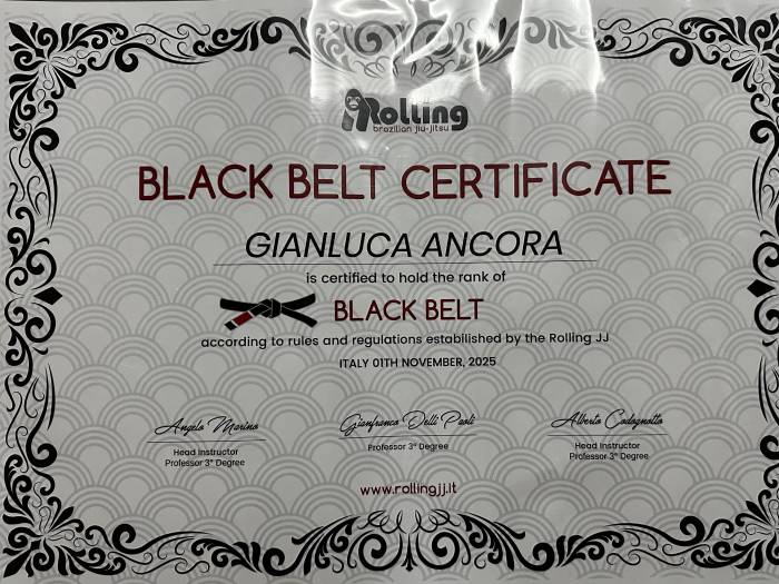 Black belt · November 1, 2025 · Promoted by Angelo Marino